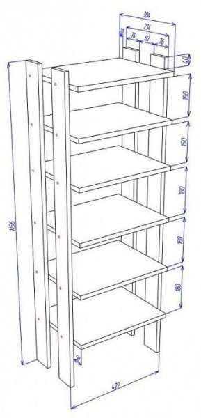 Стеллаж для обуви Cross СТЕЛ1 в Тавде - tavda.mebel24.online | фото 4