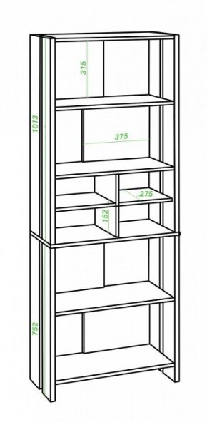 Стеллаж Домино Lite СТЛ-ОВХ в Тавде - tavda.mebel24.online | фото 2