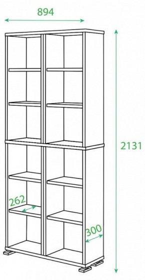 Стеллаж Домино нельсон ПУ-30-1 в Тавде - tavda.mebel24.online | фото 2