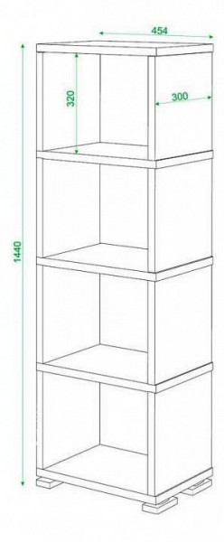 Стеллаж Домино СБ-15/4 в Тавде - tavda.mebel24.online | фото 3