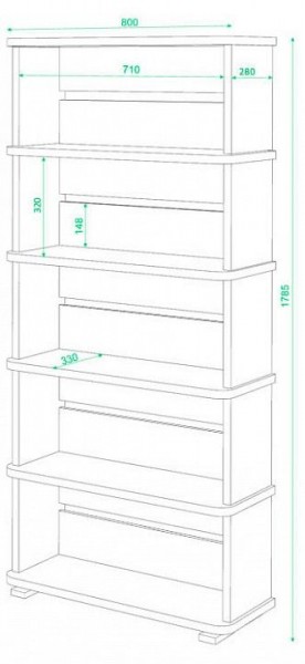 Стеллаж Домино СБ-25/5 в Тавде - tavda.mebel24.online | фото 2