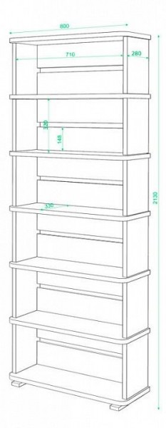 Стеллаж Домино СБ-25/6 в Тавде - tavda.mebel24.online | фото 3