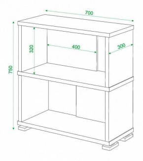 Стеллаж книжный Домино нельсон СБ-10_2 в Тавде - tavda.mebel24.online | фото 4