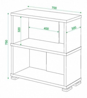 Стеллаж книжный Домино нельсон СБ-10_2 в Тавде - tavda.mebel24.online | фото 3