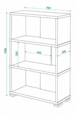 Стеллаж книжный Домино нельсон СБ-10_3 в Тавде - tavda.mebel24.online | фото 3