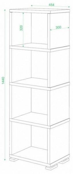 Стеллаж-колонка Домино СБ-15/4 в Тавде - tavda.mebel24.online | фото 2