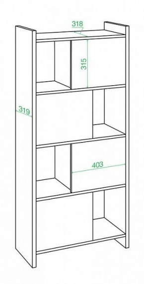 Стеллаж комбинированный Домино Лайт СТЛ-3В в Тавде - tavda.mebel24.online | фото 2