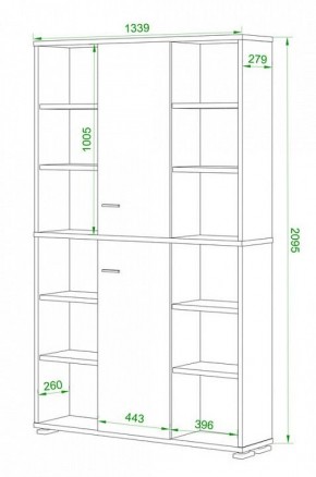 Стеллаж комбинированный Домино ПУ-40-2 в Тавде - tavda.mebel24.online | фото 2