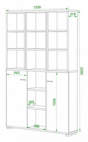Стеллаж комбинированный Домино ПУ-40-6 в Тавде - tavda.mebel24.online | фото 2