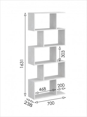 Стеллаж открытый мини 2 Вена в Тавде - tavda.mebel24.online | фото 3