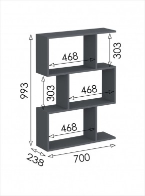 Стеллаж открытый мини Дублин в Тавде - tavda.mebel24.online | фото 3