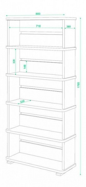 Стеллаж СБ-25/5 в Тавде - tavda.mebel24.online | фото 2