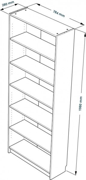 Стеллаж Варма 80, высокий с шестью полками, цвет белый в Тавде - tavda.mebel24.online | фото 3