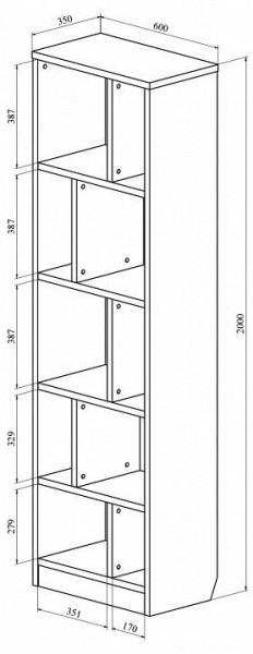 Стеллаж Виктория ВИ-06 в Тавде - tavda.mebel24.online | фото 3