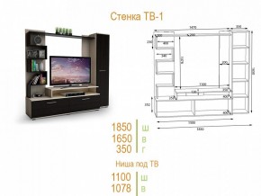 Стенка для гостиной ТВ-1 в Тавде - tavda.mebel24.online | фото 2