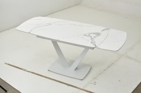Стол ALATRI 120 GLOSS STATUARIO WHITE SOLID CERAMIC / WHITE, ®DISAUR в Тавде - tavda.mebel24.online | фото 2