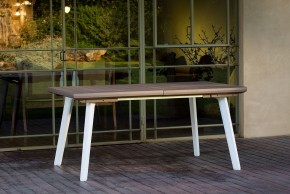 Стол Гармония раздвижной (Harmony Extendable) белый-капучино в Тавде - tavda.mebel24.online | фото 1