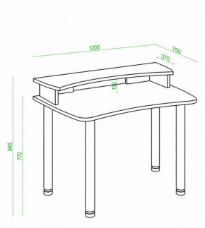 Стол компьютерный Домино Лайт СКЛ-Софт120МО+НКИЛ120 в Тавде - tavda.mebel24.online | фото 2