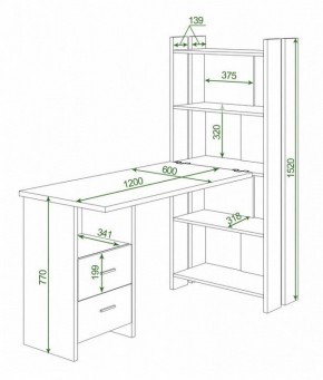 Стол компьютерный Домино Lite СТЛ-ОВ+С120Прям+ТЯЛ в Тавде - tavda.mebel24.online | фото 2