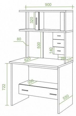 Стол компьютерный Домино СК-10М в Тавде - tavda.mebel24.online | фото 2