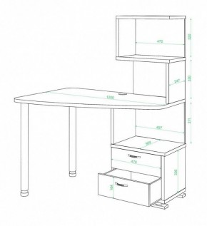 Стол компьютерный Домино СКМ-60 в Тавде - tavda.mebel24.online | фото 2