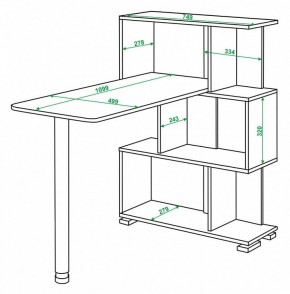 Стол компьютерный Домино СЛ-5-3СТ в Тавде - tavda.mebel24.online | фото 2