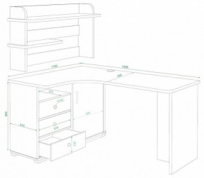 Стол компьютерный Домино СР-145 в Тавде - tavda.mebel24.online | фото 2