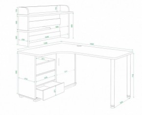 Стол компьютерный Домино СР-145М в Тавде - tavda.mebel24.online | фото 2