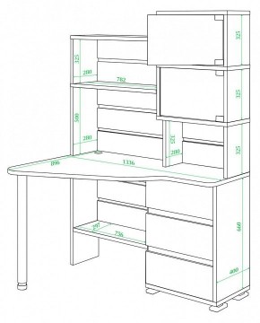 Стол компьютерный Домино СР-322 в Тавде - tavda.mebel24.online | фото 2