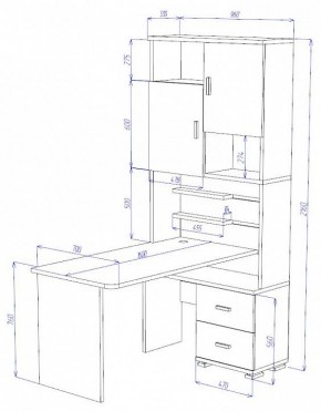 Стол компьютерный Домино СР-720/160 в Тавде - tavda.mebel24.online | фото 2