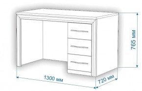 Стол компьютерный Нобиле СтЯ130+НСт130Д в Тавде - tavda.mebel24.online | фото 3