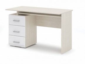 Стол компьютерный Симба Дуб белфорт-Белый глянец в Тавде - tavda.mebel24.online | фото 1