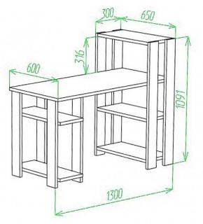 Стол компьютерный Slim СТН-110/130 в Тавде - tavda.mebel24.online | фото 2