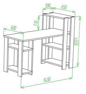 Стол компьютерный Slim СТН-110/140 в Тавде - tavda.mebel24.online | фото 2