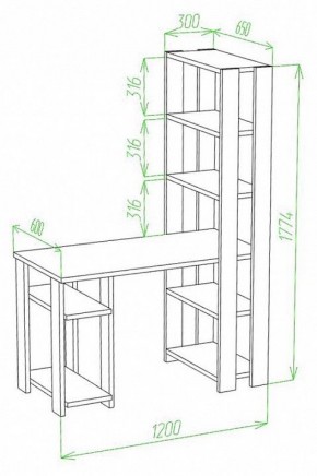 Стол компьютерный Slim СТН-180/120 в Тавде - tavda.mebel24.online | фото 2