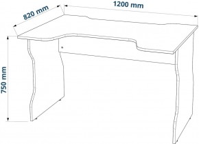 Стол компьютерный ВАРДИГ K1 120x82, антрацит/красный в Тавде - tavda.mebel24.online | фото 3
