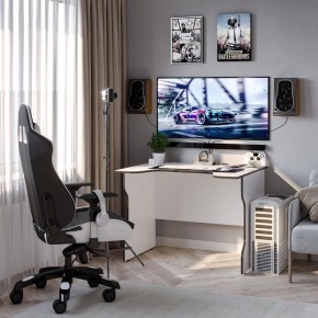 Стол компьютерный ВАРДИГ K2 100x82, белый/черный в Тавде - tavda.mebel24.online | фото 4