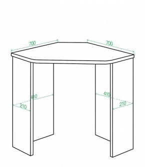 Стол письменный Домино Lite СКЛ-Угл70 в Тавде - tavda.mebel24.online | фото 2