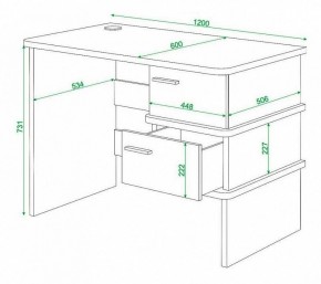 Стол письменный Домино нельсон СД-15С в Тавде - tavda.mebel24.online | фото 3