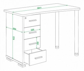 Стол письменный Домино нельсон СКМ-50 в Тавде - tavda.mebel24.online | фото 5