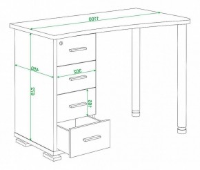 Стол письменный Домино СКМ-50 в Тавде - tavda.mebel24.online | фото 6