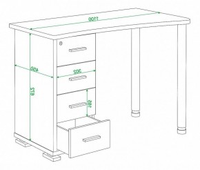 Стол письменный Домино СКМ-50 в Тавде - tavda.mebel24.online | фото 6