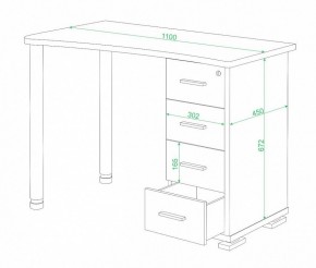 Стол письменный Домино СКМ-50 в Тавде - tavda.mebel24.online | фото 2