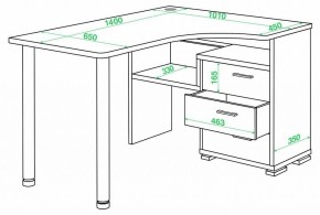 Стол письменный Домино СР-132С-140 в Тавде - tavda.mebel24.online | фото 2