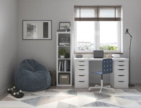 Стол письменный Ингар белый, 140x75, с двумя тумбами в Тавде - tavda.mebel24.online | фото 2