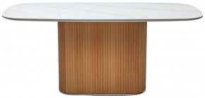 Стол TAMPA 180 цвет БЕЛЫЙ МРАМОР M326, керамика / Каркас OAK, ®DISAUR в Тавде - tavda.mebel24.online | фото 9