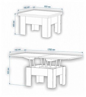 Стол-трансформер Нобиле СТр-1+ко в Тавде - tavda.mebel24.online | фото 5