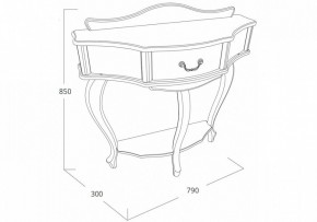 Стол туалетный Джульетта в Тавде - tavda.mebel24.online | фото 2