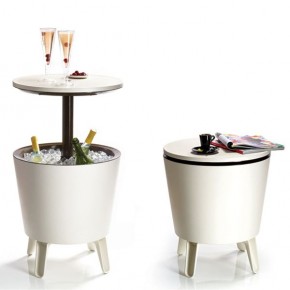 Столик-холодильник COOL BAR крем-шоколад в Тавде - tavda.mebel24.online | фото 1