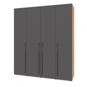 СТОУН С41 Шкаф 4-х створчатый с ящиками (дуб золотой/графит) в Тавде - tavda.mebel24.online | фото